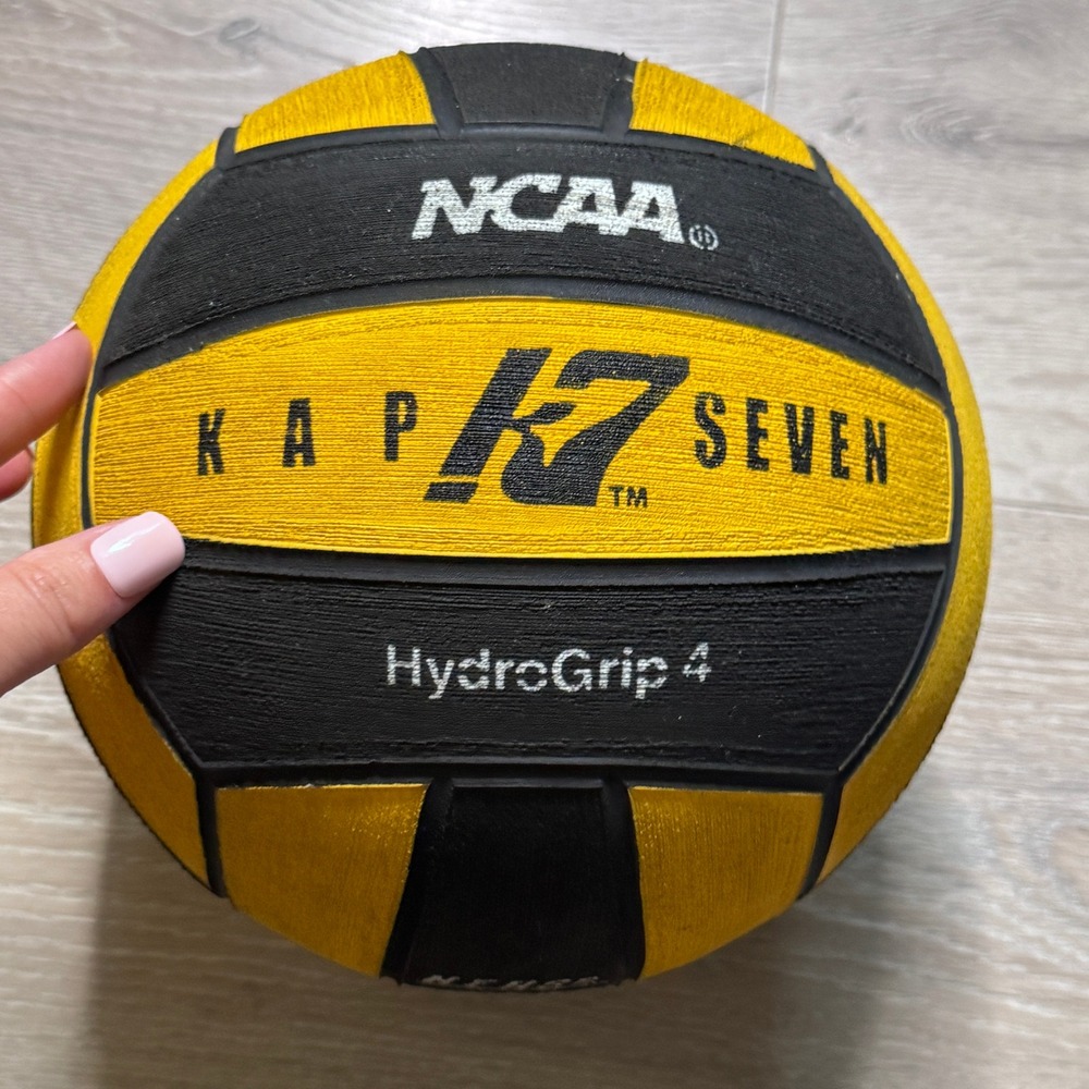 Kap7 NCAA HydroGrip 4 Water Polo Ball Yellow Black NFHS Size 4 Intermediate